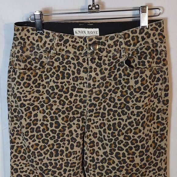 Knix Rose Stretch Animal Print Denim Jeans - Picture 2 of 7